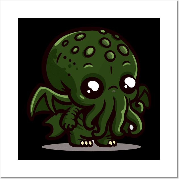 Kawaii Cthulhu Wall Art by PCB1981